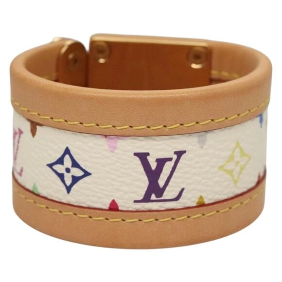 LOUIS VUITTON Monogram Multicolor Cerule Bracelet White M92593 LV Auth 132793V - Picture 3 of 11